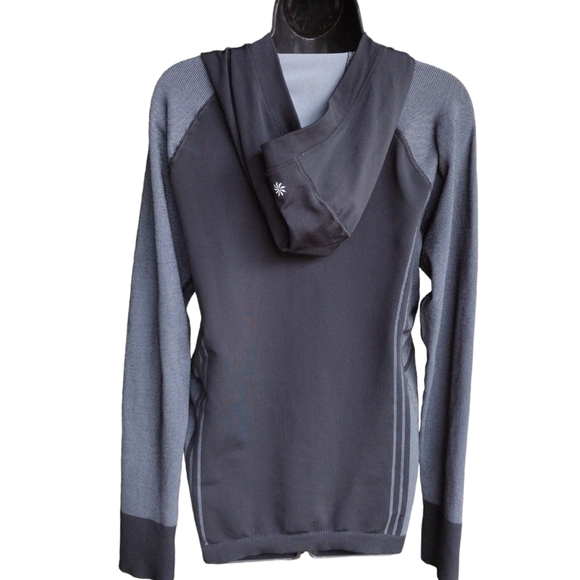 Athleta Hoodie NeoThermal Black & Grey Sports Top Sz XL - Picture 5 of 6